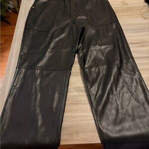 Blank NYC Black Glossy Leather Pants